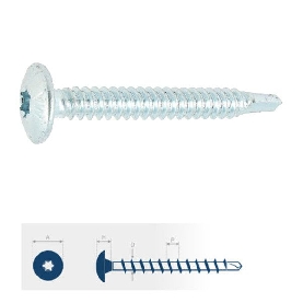 Vis penture autoperceuses tête large bombée 4,8x38 mm par 500