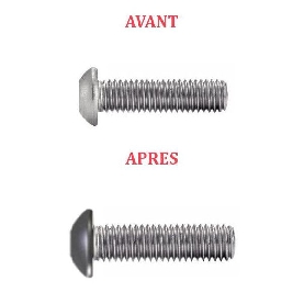 Vis à métaux M10x90 couleur au choix tête bombée six pans creux Inox A2 par 200