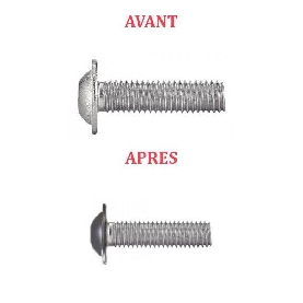 Vis à métaux M8x16couleur au choix tête bombée à embase six pans creux Inox A2 par 300