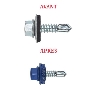 Vis autoperceuses 4,8x19 mm avec rondelle EPDM couleur au choix tête hexagonale zinguée support acier par 500