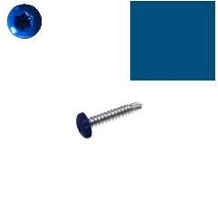 Vis autoperceuses 4,2x16 mm RAL 5010 blue gentiane tête cylindrique Torx par 100