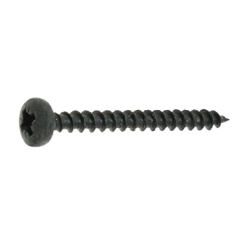 Vis bois 4x40 mm tête cylindrique noire Pozidriv par 500