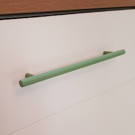 Poignée de cuisine vert pâle entraxe 224 mm longueur 290 mm Inox AISI 304