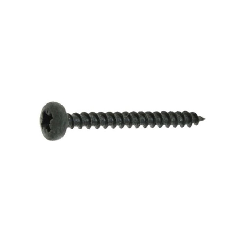 Vis bois 4,5x40 mm tête cylindrique noire Pozidriv par 500