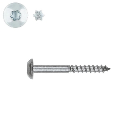 Vis de penture inviolable 7x50 mm tête martelé INOX A2 par 100