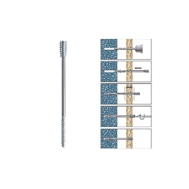 Vis d'écartement 6x100 mm tête Torx pour menuiserie par 200