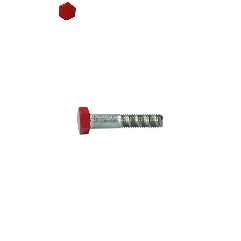 Vis à métaux Rouge M6x40 mm tête hexagonal acier zingué 8.8 par 50