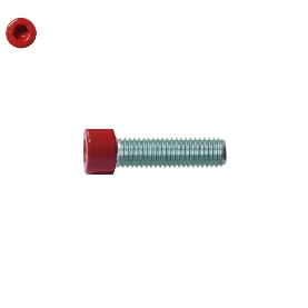 Vis à métaux Rouge M8x30 mm tête cylindrique 6 pans creux acier zingué 8.8 par 50