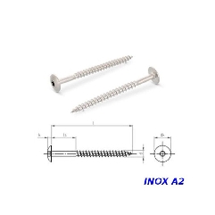 Vis pour panneaux de façade 4,8x70 mm Inox A2 par 100