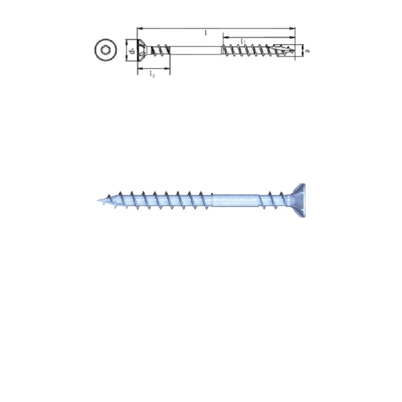 Vis pour fixation de panneaux OSB 4,5x60 mm par 200