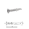 Vis autoperceuses 6,3x100 mm tête fraisée Tx acier zn à ailettes par 100