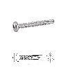 Vis autoperceuses 3,5x9,5 mm tête cylindrique Tx acier zn par 500