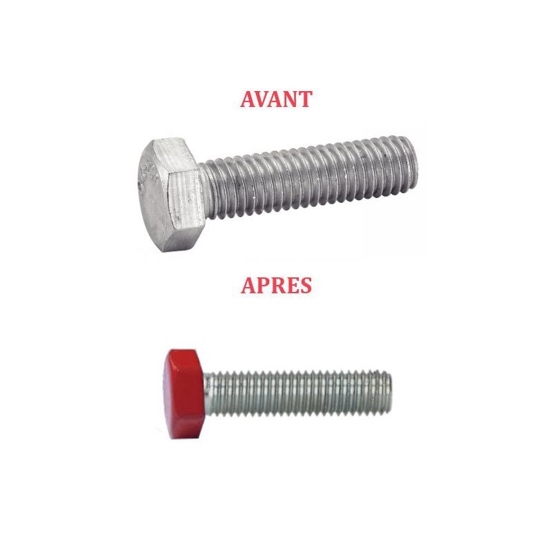 Vis à métaux M4x25 couleur au choix tête hexagonale Inox A2 par 1000