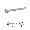 Vis autoperceuses 4,2x13 mm tête hexagonale acier zn par 500