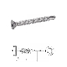 Vis autoperceuses 3,5x9,5 mm tête fraisée Tx acier zingué par 500