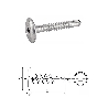 Vis autoperceuses 4,8x32 mm tête extra large empreinte carrée zn par 250