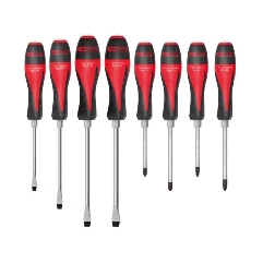 Jeu de 8 tournevis ULTIMATEmax à lame traversante, 5,5 à 10 mm - PH1 - PH2 - PZ1 - PZ2 Kstools