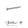 Vis autoperceuses 3,5x9,5 mm tête cylindrique Ph Zn  DIN 7504 M par 500