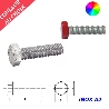 Vis à métaux M6x35 couleur au choix tête hexagonale Inox A2 par 500