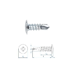 Vis autoperceuses 4,2x32 mm tête type rivet zinguée par 250