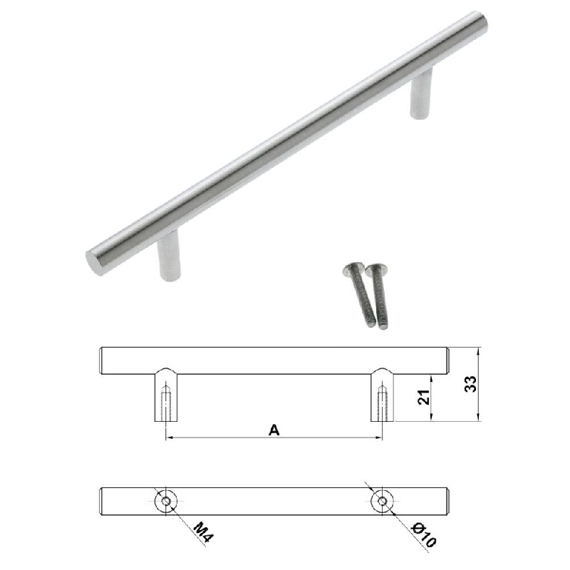 Lot de 2 poignées de cuisine entraxe 160 mm