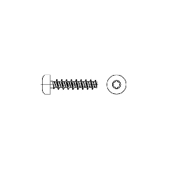 Vis pour thermoplastique 4x12 mm Tx zinguée par 500