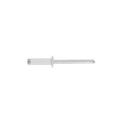 Rivets 4,8x10 mm blanc RAL 9003 ALU acier par 100