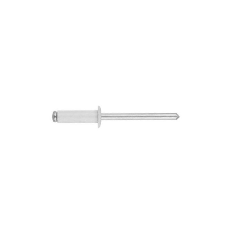 Rivets 4,8x10 mm blanc RAL 9003 ALU acier par 100