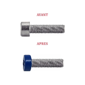 Vis à métaux M3x50 couleur au choix tête cylindrique six pans creux Inox A4 par 1000