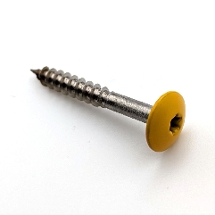 Vis pour panneaux de façade 4,8x38 mm RAL 1003 jaune de sécurité Inox A2 par 100