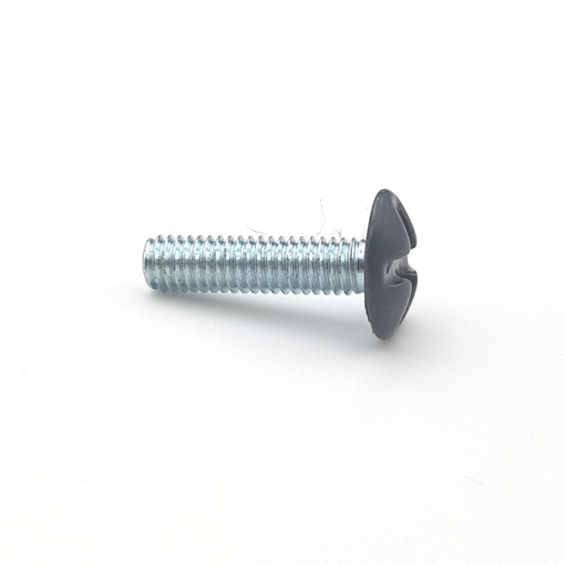Vis poêlier M4x16 mm RAL 7016 gris anthracite acier zingué tête cylindrique large par 50