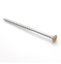 Vis bois tête fraisée 4x70 mm couleur chêne moyen Pz zn par 100