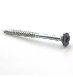 Vis bois tête fraisée 5x45 mm RAL 7016 gris anthracite Pz zn par 100