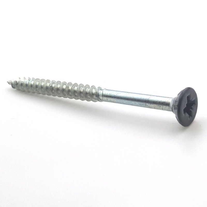 Vis bois tête fraisée 5x45 mm RAL 7016 gris anthracite Pz zn par 100