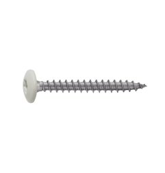 Vis penture 6x20 mm RAL 9010 blanc pur Inox A2 par 50