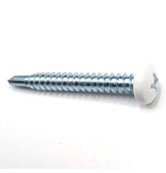 Vis autoperceuses 4,8x38 mm RAL 9003 blanc de sécurité tête cylindrique Ph par 100