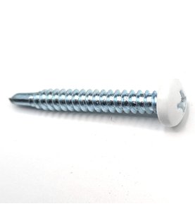 Vis autoperceuses 4,8x38 mm RAL 9003 blanc de sécurité tête cylindrique Ph par 100