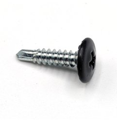 Vis autoperceuses 4,2x19 mm RAL 8019 gris brun tête rondelle par 100