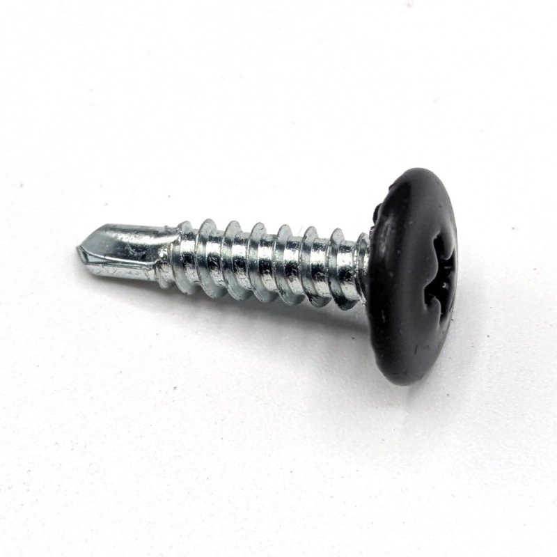 Vis autoperceuses 4,2x19 mm RAL 8019 gris brun tête rondelle par 100 Vis autoperceuses 4,2x19 mm RAL 8019 gris brun tête rondelle par 100