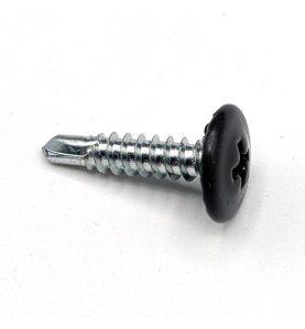 Vis autoperceuses 4,2x19 mm RAL 8019 gris brun tête rondelle par 100
