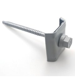 Vis pour bac acier et cavalier 6,3x100 mm RAL 7035 gris clair kit pour sommet de nervure par 20
