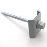 Vis pour bac acier et cavalier 6,3x100 mm RAL 7035 gris clair kit pour sommet de nervure par 20