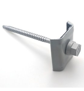 Vis pour bac acier et cavalier 6,3x100 mm RAL 7035 gris clair kit pour sommet de nervure par 20
