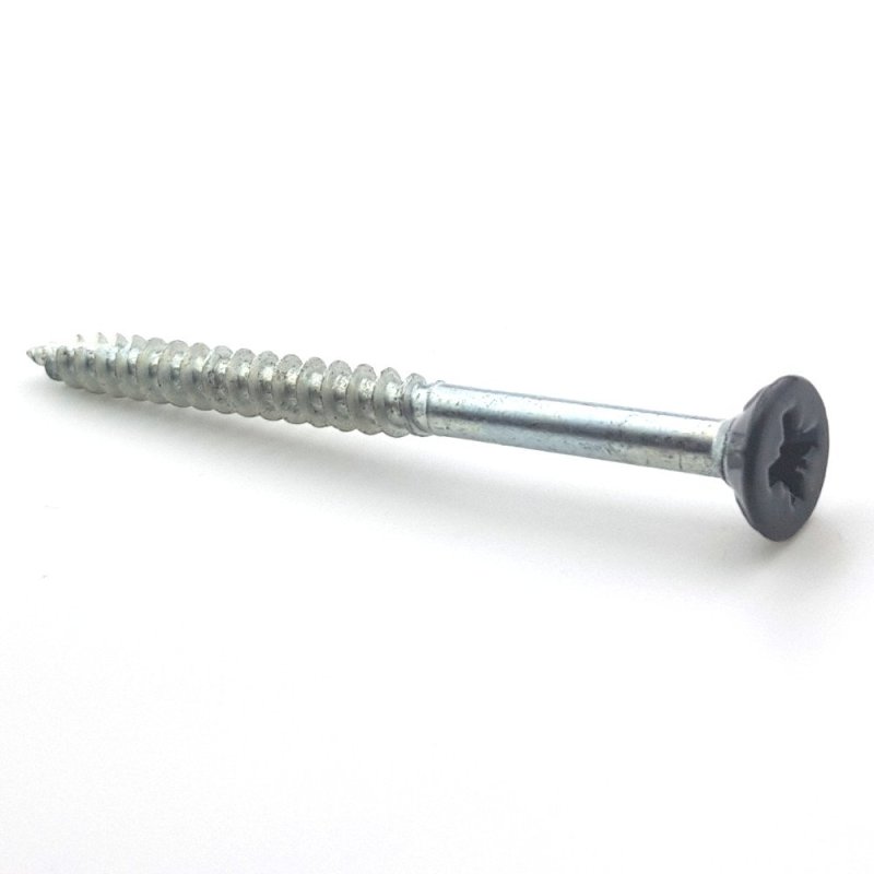 Vis bois tête fraisée 6x80 mm RAL 7016 gris anthracite Pz zn par 50 Vis bois tête fraisée 6x80 mm RAL 7016 gris anthracite Pz zn par 50