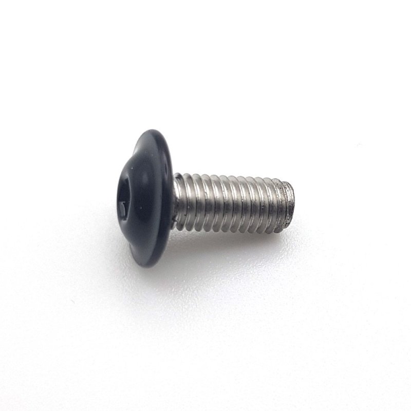 Vis à métaux M5x12 mm RAL 9005 noir foncé tête bombée six pans creux à embase Inox A2 par 50