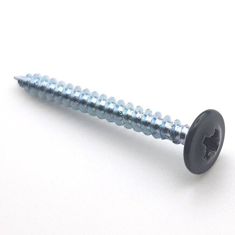 Vis bois pour parois arrière 4x40 mm RAL 7016 gris anthracite tête large Zn par 50