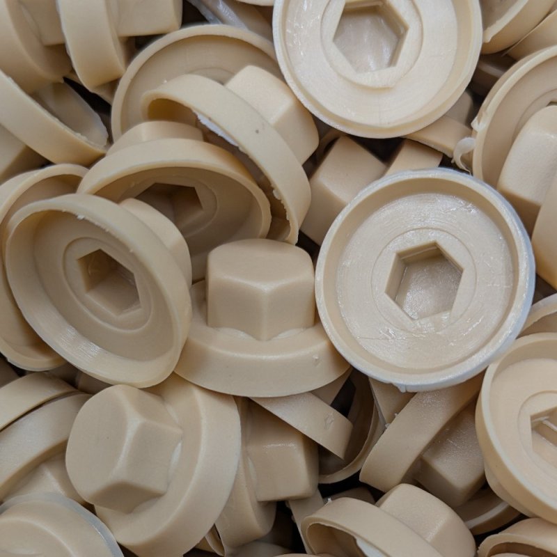Capuchons 8 mm RAL 1001 Beige pour vis autoperceuses hexagonales 4,8 mm & 5,5 mm par 100 Capuchons 8 mm RAL 1001 Beige pour vis autoperceuses hexagonales 4,8 mm & 5,5 mm par 100