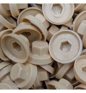 Capuchons 8 mm RAL 1001 Beige pour vis autoperceuses hexagonales 4,8 mm & 5,5 mm par 100