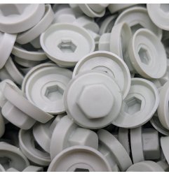 Capuchons 8 mm RAL 9002 blanc gris pour vis autoperceuses hexagonales 4,8 mm & 5,5 mm par 100