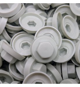 Capuchons 8 mm RAL 9002 blanc gris pour vis autoperceuses hexagonales 4,8 mm & 5,5 mm par 100